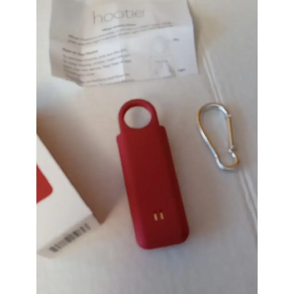 NIB Hootie Personal Safety Alarm for Women, Men, & Kids - Keychain Alarm- RED